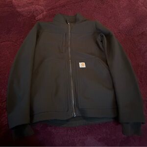 Carhartt Black Scrub Zip-Front Work Jacket